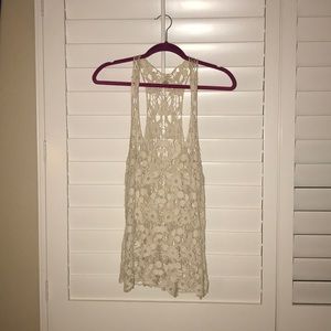 Cream knitted boho top